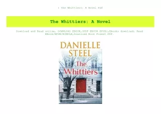^DOWNLOAD-PDF) The Whittiers A Novel Pdf