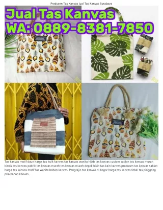 produsen tas kanvas jual tas kanvas surabaya