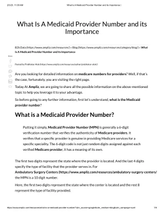 What Is A Medicaid Provider Number and its Importance _