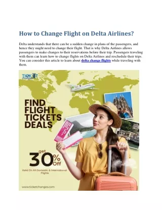 1-888-413-6950 How to Change Flight on Delta Airlines?