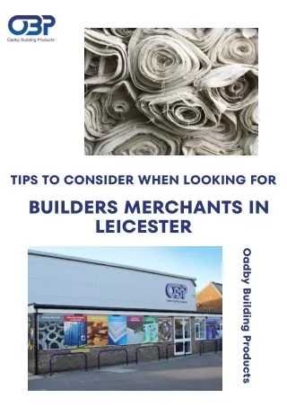 Tips to Consider When Looking For  Builders Merchants in Leicester