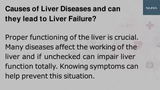 Causes of Liver Diseases and can they lead to Liver Failure?