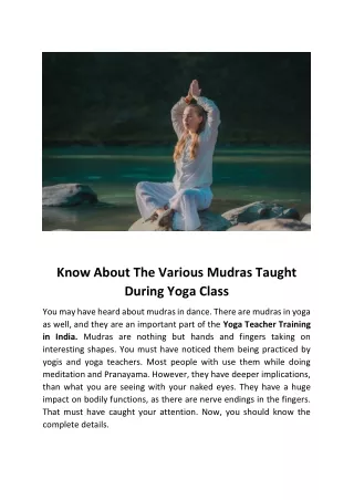 300 Hour Yoga Teacher Training in India