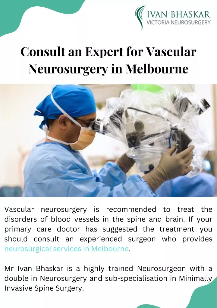 consult an expert for vascular neurosurgery
