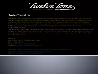 twelve tone music