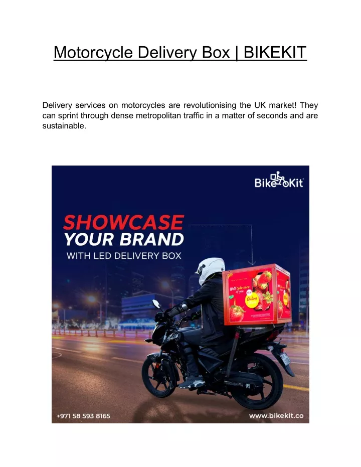 motorcycle delivery box bikekit