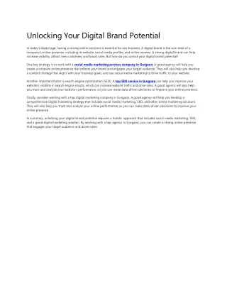 Unlocking Your Digital Brand Potential