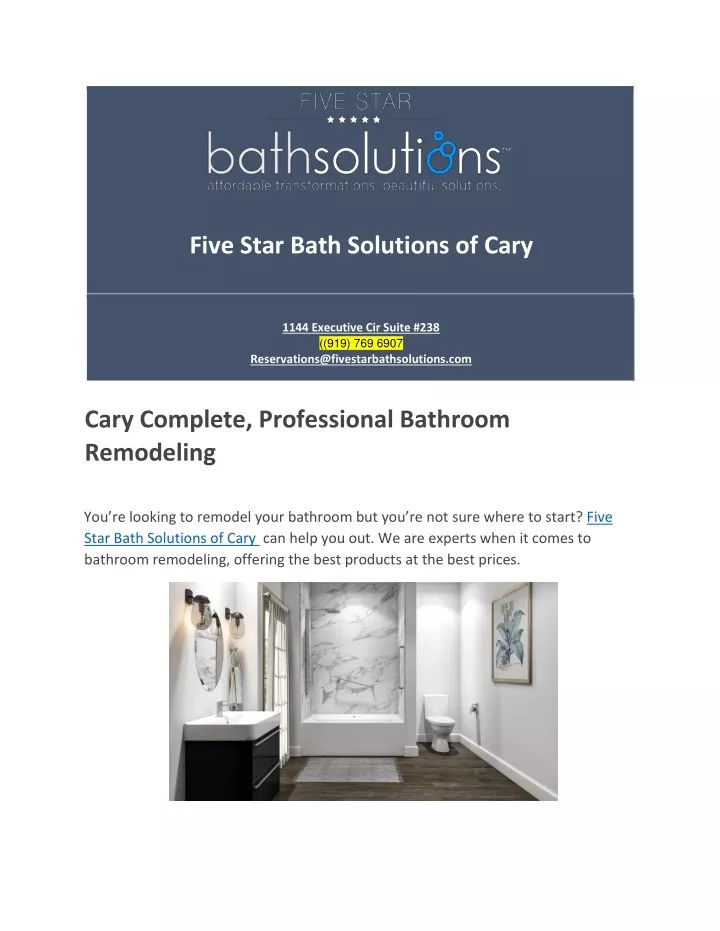five star bath solutions of cary