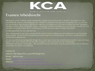 examen arbeidsrecht