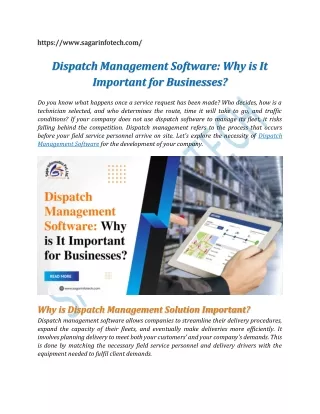 Dispatch Management Software: Why is It Important for Businesses?