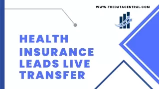 Health Insurance Leads Live Transfer