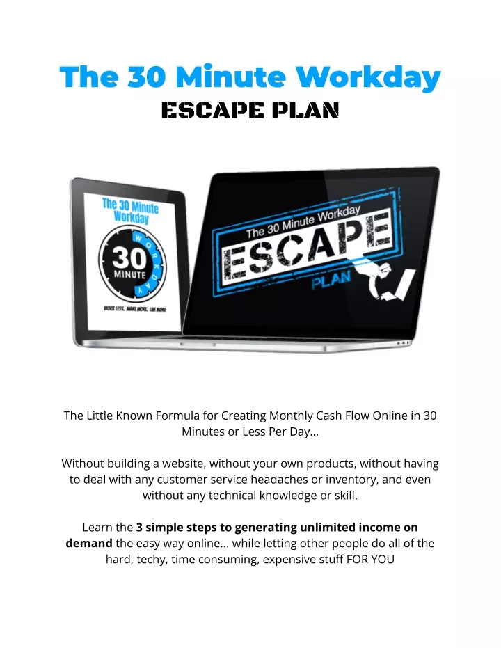 the 30 minute workday escape plan