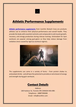 Athletic Performance Supplements