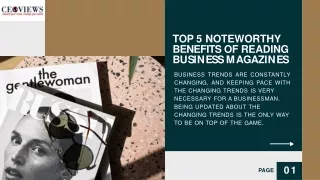 Top 5 Noteworthy Benefits of Reading Business Magazines