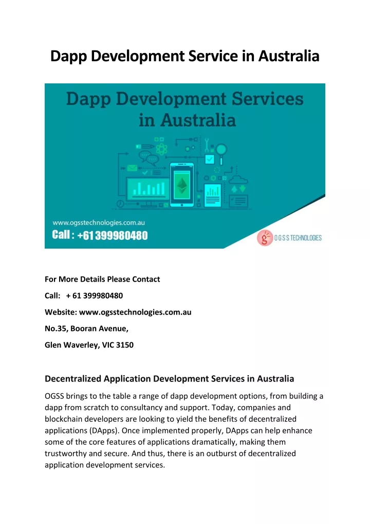 dapp development service in australia