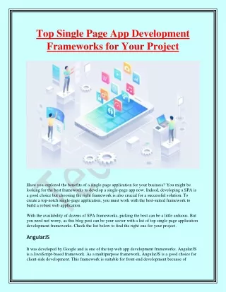 top single page app development frameworks