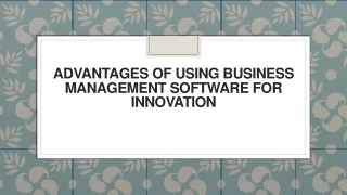 advantages of using business management software