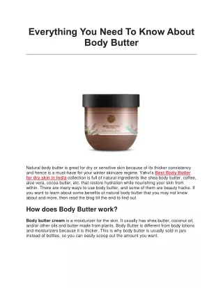 everything you need to know about body butter