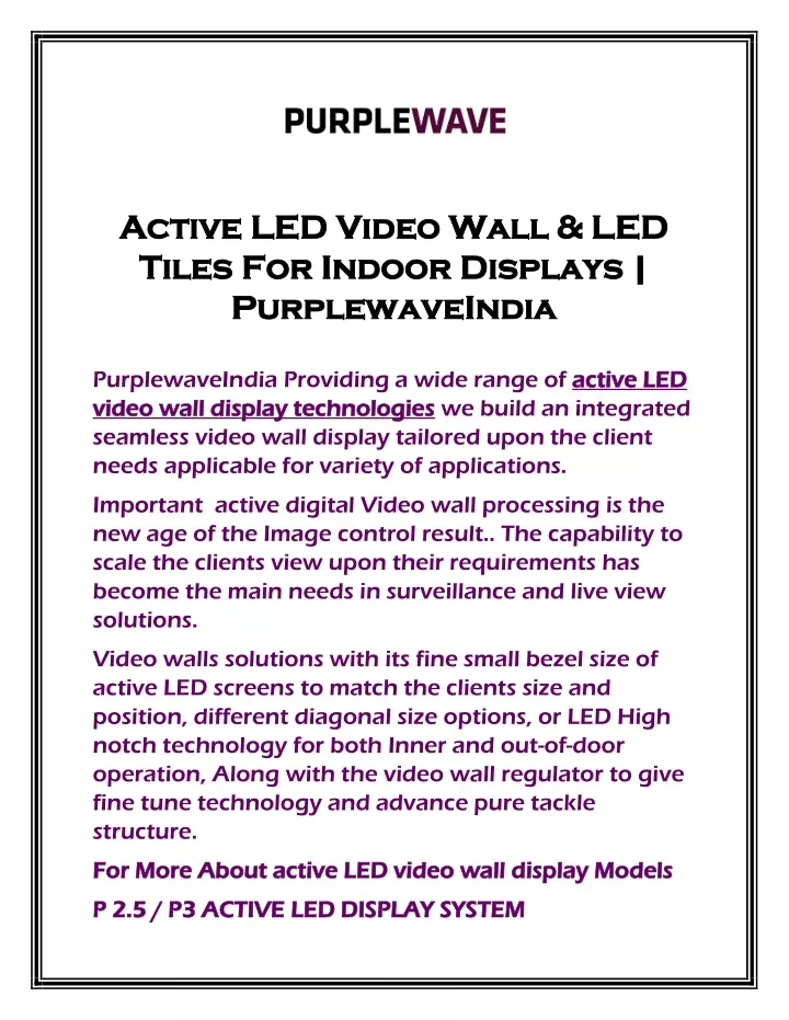 active led video wall led active led video wall