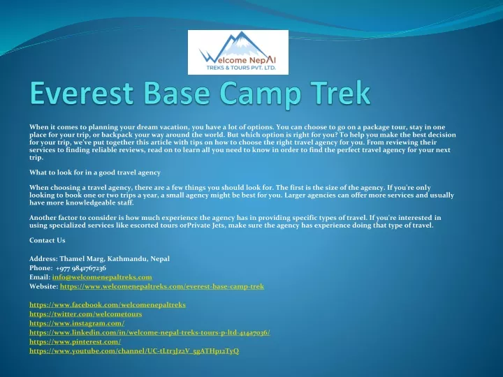 everest base camp trek