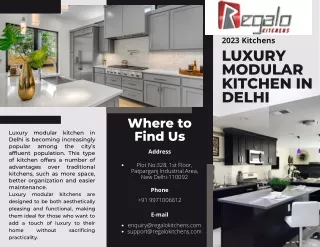 Luxury modular kitchen in Delhi | Regalo Kitchen