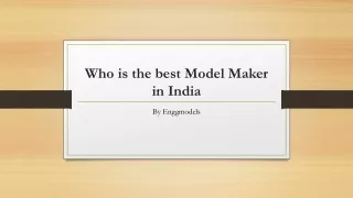 who is the best model maker in india