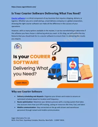 Is Your Courier Software Delivering What You Need