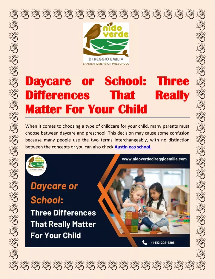 daycare or school three daycare or school three