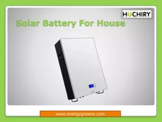 Solar Battery For House