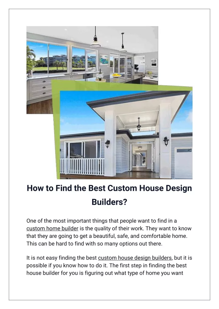 how to find the best custom house design builders