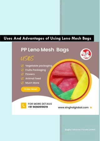 Uses And Advantages of Using Leno Mesh Bags
