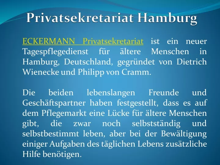 privatsekretariat hamburg