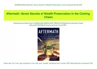 [DOWNLOAD] Aftermath Seven Secrets of Wealth Preservation in the Coming Chaos [R.A.R]
