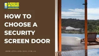 How to Choose a Security Screen Door?