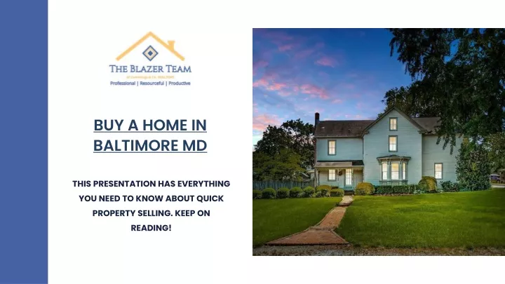 buy a home in baltimore md