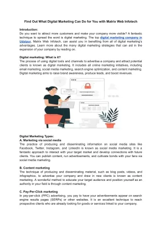find out what digital marketing