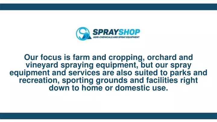 our focus is farm and cropping orchard