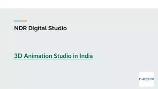 Discover the Power of 3D Animation with NDR Digital Studio