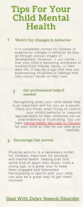 tips for your child mental health