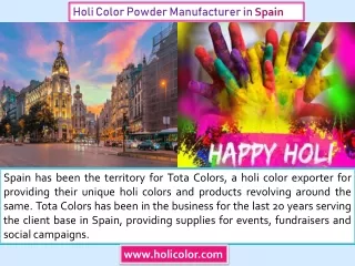 Holi Color Powder Manufacturer in Spain
