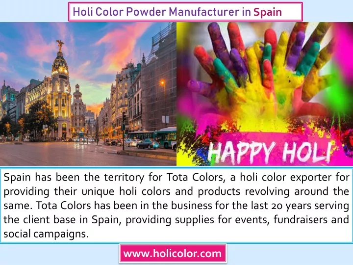 holi color powder manufacturer in spain