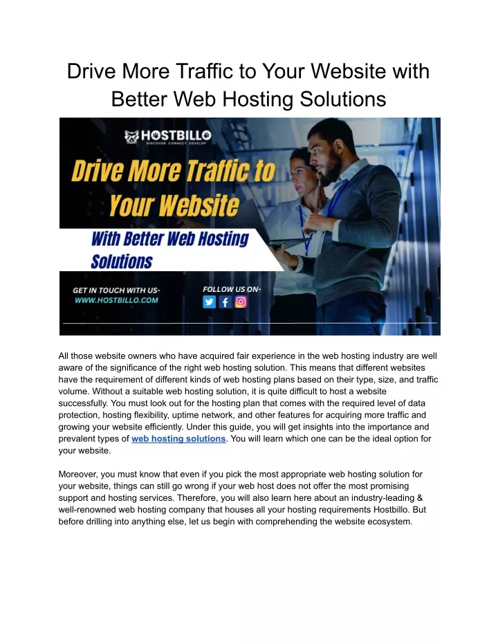 drive more traffic to your website with better