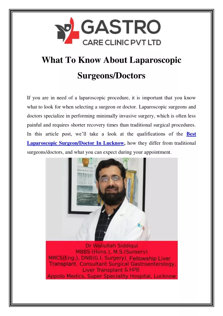 what to know about laparoscopic