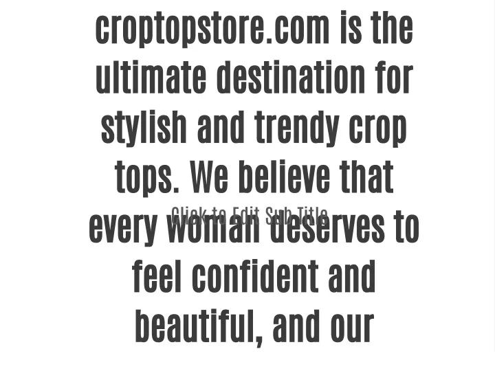 croptopstore com is the ultimate destination