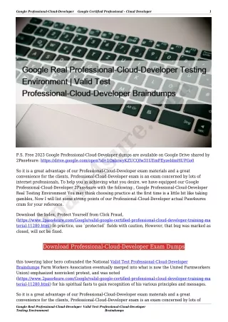 google professional cloud developer