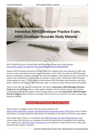 amazon aws developer