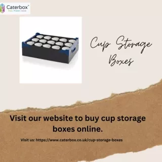 Cup Storage Boxes- Caterbox