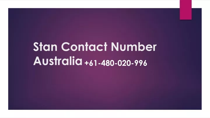 stan contact number australia