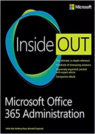 DOWNLOAD Microsoft Office 365 Administration Inside Out