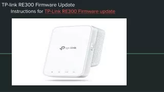 TP-link RE300 Firmware Update